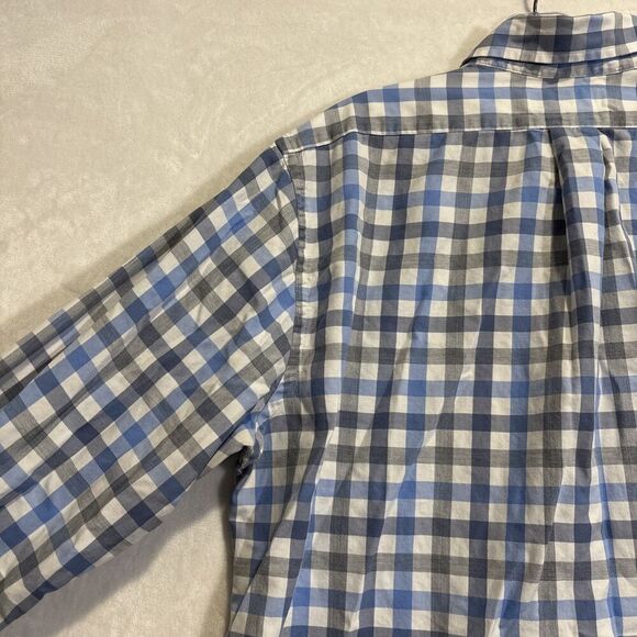 Vineyard Vines Men's Button Down Slim Fit Tucker Shirt Whale Blue Grey Large - Picture 13 of 16